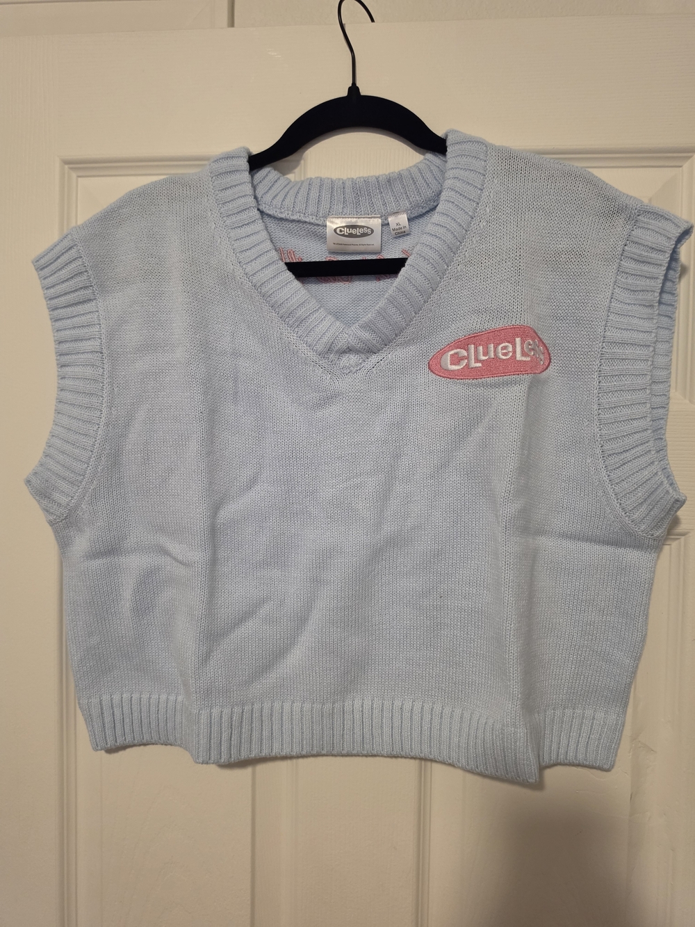 clueless blue juniors crop top sweater size XL